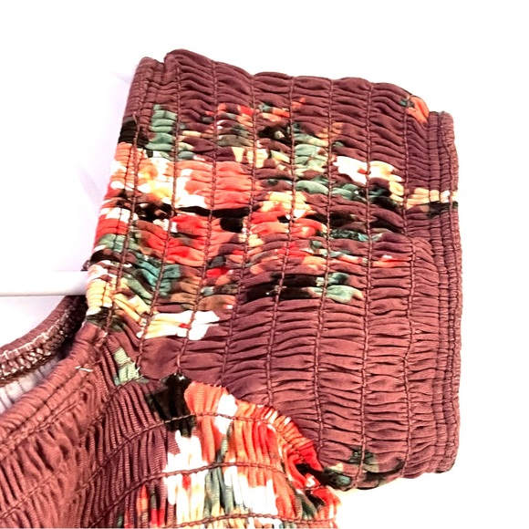 CENY Floral Print Smocked Mini Dress -NWOT - Picture 5 of 12